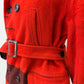 1950s Vintage Hudson Bay Red and Back Point Stripe Blanket Jacket Coat
