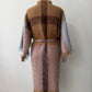 1970s - 80s Vintage Robins Egg Blue and Brown Mohair Blanket Coat
