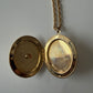 1970s Vintage Gold Toned Script Locket Pendant Necklace