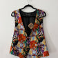 2000's Y2K Vintage Nicole Miller Novelty Print Basketball Vest 100% Silk