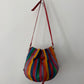 1980s Vintage Hot Air Balloon Leather Pouch Crossbody Purse by Brio!