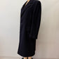 1960s Vintage Pure 100% Mongolian Cashmere Navy Blue Dress Coat
