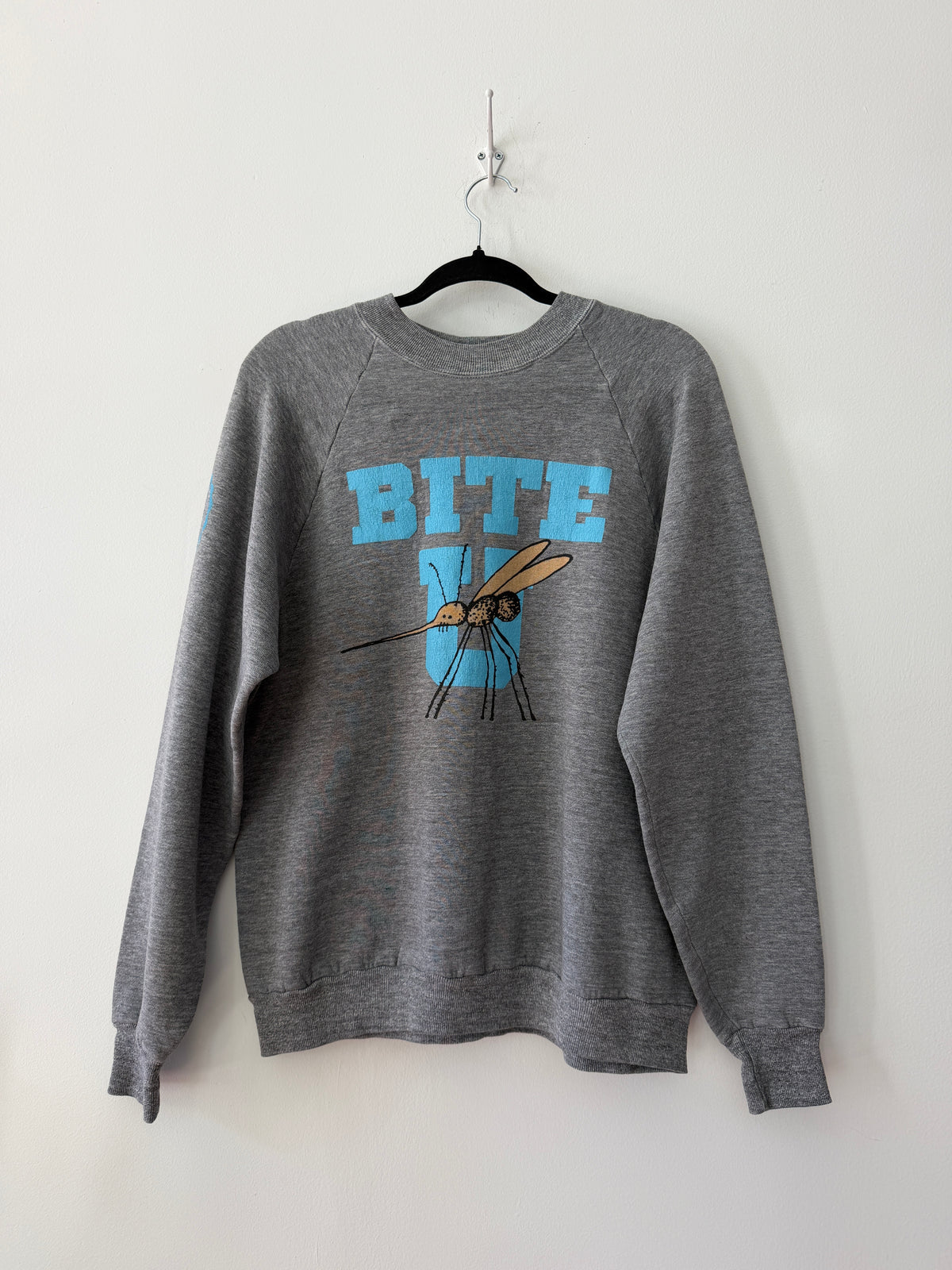 1980s Vintage "Bite U" Mosquito University Funny Crewneck