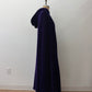 1950s - 1960s Vintage Deep Purple Velvet with Rhinestone Buttons Full Length Cape Cloak with Hood