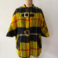 1960s Yellow Plaid Buckle Poncho Capelette by King of the Ponchos