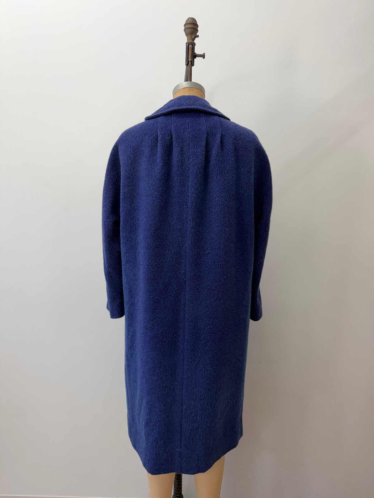 1950s Vintage Purple and Teal Wool Dress Swing Coat