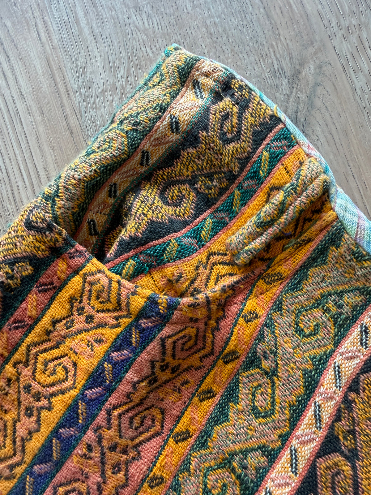 1960s Vintage Handmade Groovy Tapestry Bellbottom Pants - 32" x 28"