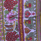 1970s Vintage Indian Cotton Hand Block Printed Uncut Fabric Yardage - Bright Purple Elephants - 64" x 96" (#12)