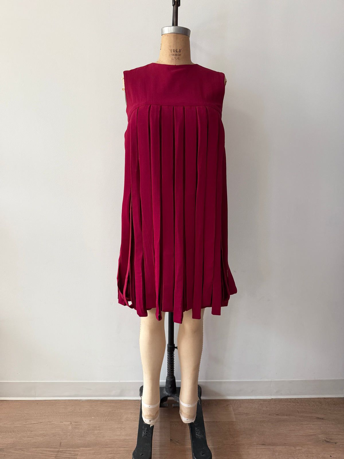 1960s Vintage Handmade Epic Car Wash Dress Recreation of 60s Pierre Cardin Dance Dress