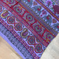 1970s Vintage Indian Cotton Hand Block Printed Uncut Fabric Yardage - Bright Purple Elephants - 64" x 96" (#12)