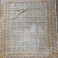 1970s Vintage Indian Cotton Hand Block Printed Uncut Fabric Yardage - Burgundy / Yellow / Paisley- 82" x 100" (#3)