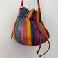 1980s Vintage Hot Air Balloon Leather Pouch Crossbody Purse by Brio!