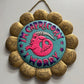 1970s Vintage I’m Capricorn, I Worry! Zodiac Medallion Wall Hanging