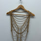 1970s Vintage Multi Chain Gold Toned Metal Vest