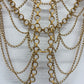 1970s Vintage Multi Chain Gold Toned Metal Vest