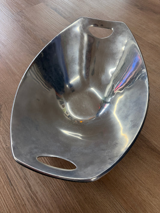 1980s Vintage DANSK Silver Modern Large Serving Bowl