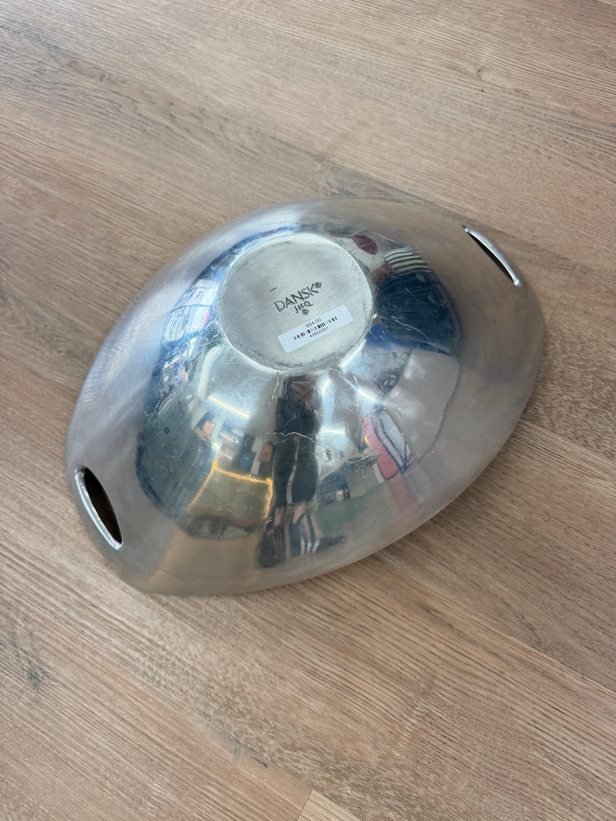 1980s Vintage DANSK Silver Modern Large Serving Bowl