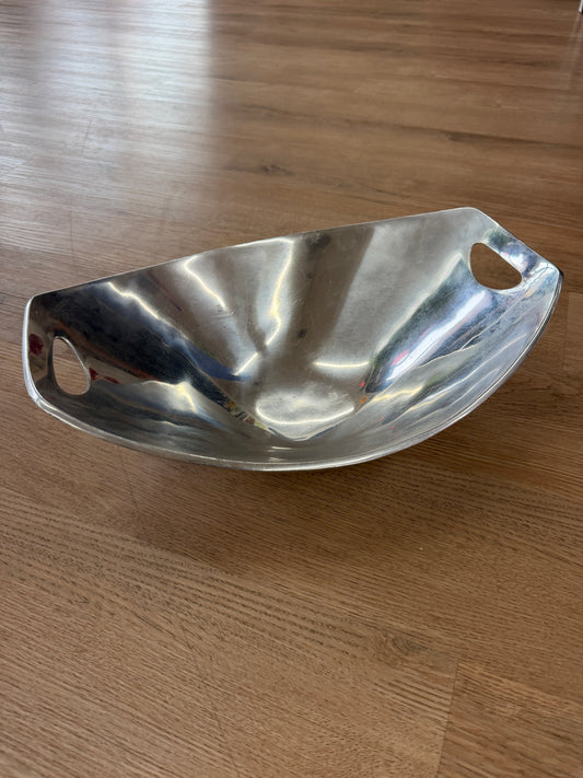 1980s Vintage DANSK Silver Modern Large Serving Bowl