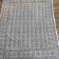 1970s Vintage Indian Cotton Hand Block Printed Uncut Fabric Yardage - Fish / Floral / Black and White - 101" x 168" (#15)