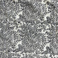 1970s Vintage Indian Cotton Hand Block Printed Uncut Fabric Yardage - Fish / Floral / Black and White - 101" x 168" (#15)