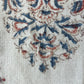 1970s Vintage Indian Cotton Hand Block Printed Uncut Fabric Yardage - Paisley / Floral / Cream - 98" x 167" (#17)