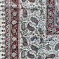 1970s Vintage Indian Cotton Hand Block Printed Uncut Fabric Yardage - Paisley / Floral / Cream - 98" x 167" (#17)