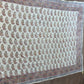 1970s Vintage Indian Cotton Hand Block Printed Uncut Fabric Yardage - Paisley / Cream - 50.5" x 80.5" (#21)