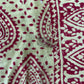 1970s Vintage Indian Cotton Hand Block Printed Uncut Fabric Yardage - Paisley / Floral / Light Yellow and Red - 102" x 132" (#16)