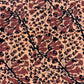 1970s Vintage Indian Cotton Hand Block Printed Uncut Fabric Yardage - Checker / Floral / Pale Orange - 82" x 112" (#18)