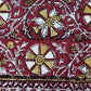 1970s Vintage Indian Cotton Hand Block Printed Uncut Fabric Yardage - Micro Floral / Leaves / Burgundy - 100.5" x 86" (#19)