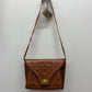 1950s - 1960s Vintage Tooled Leather Crossbody Purse