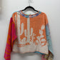 Handmade Upcycled 1970s 1980s Vintage Towel Pullover
