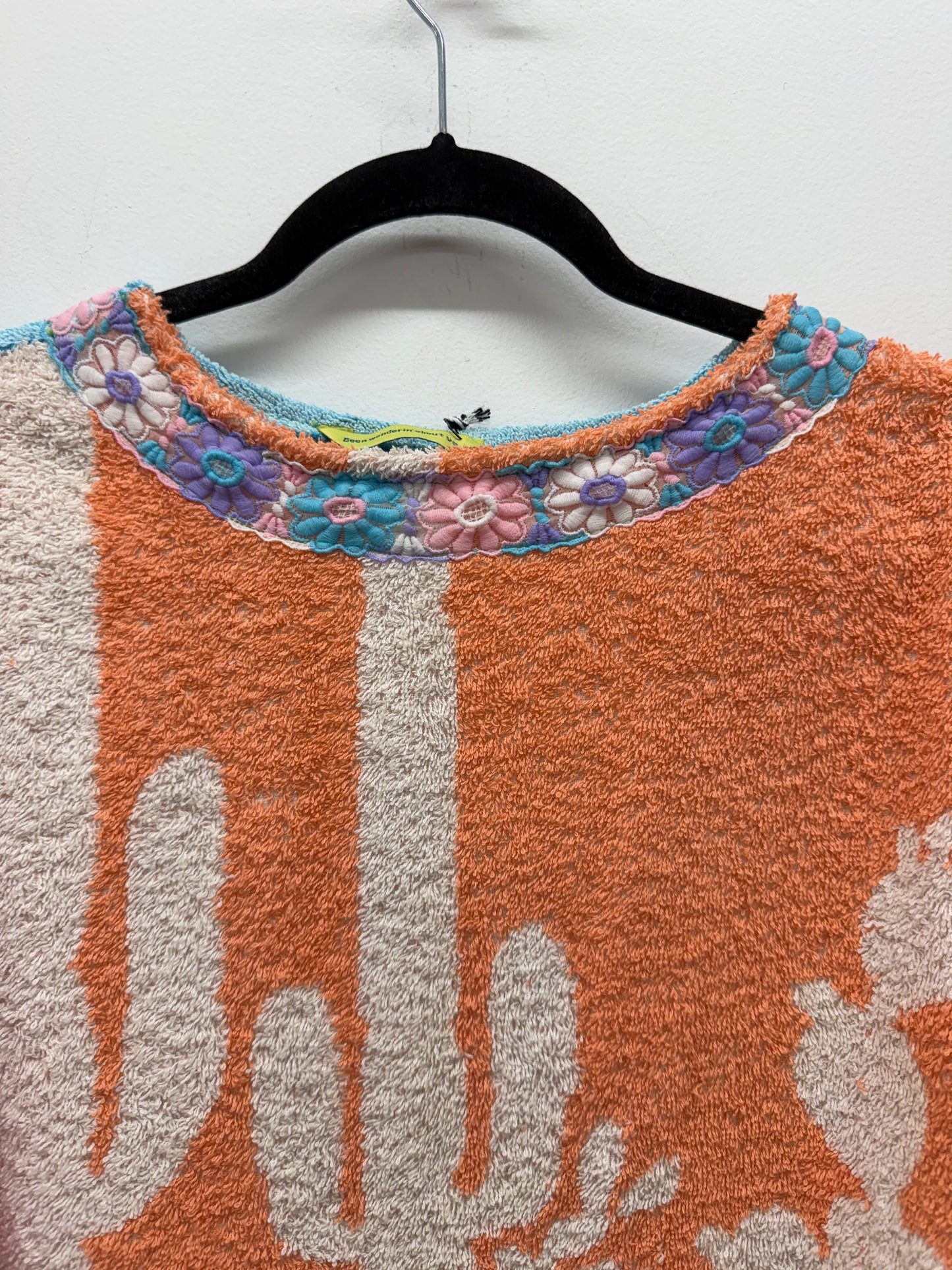 Handmade Upcycled 1970s 1980s Vintage Towel Pullover