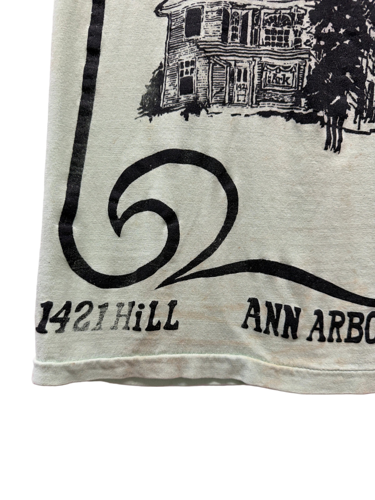 1970s Vintage The Ark 1421 Hill St Ann Arbor Milton Kemnitz Hand Screen Printed Tee Shirt