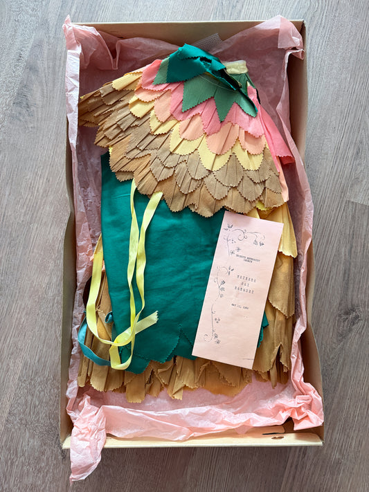 1960s Vintage Victoria's Crepe Paper Custom Flower Costume with Documentation