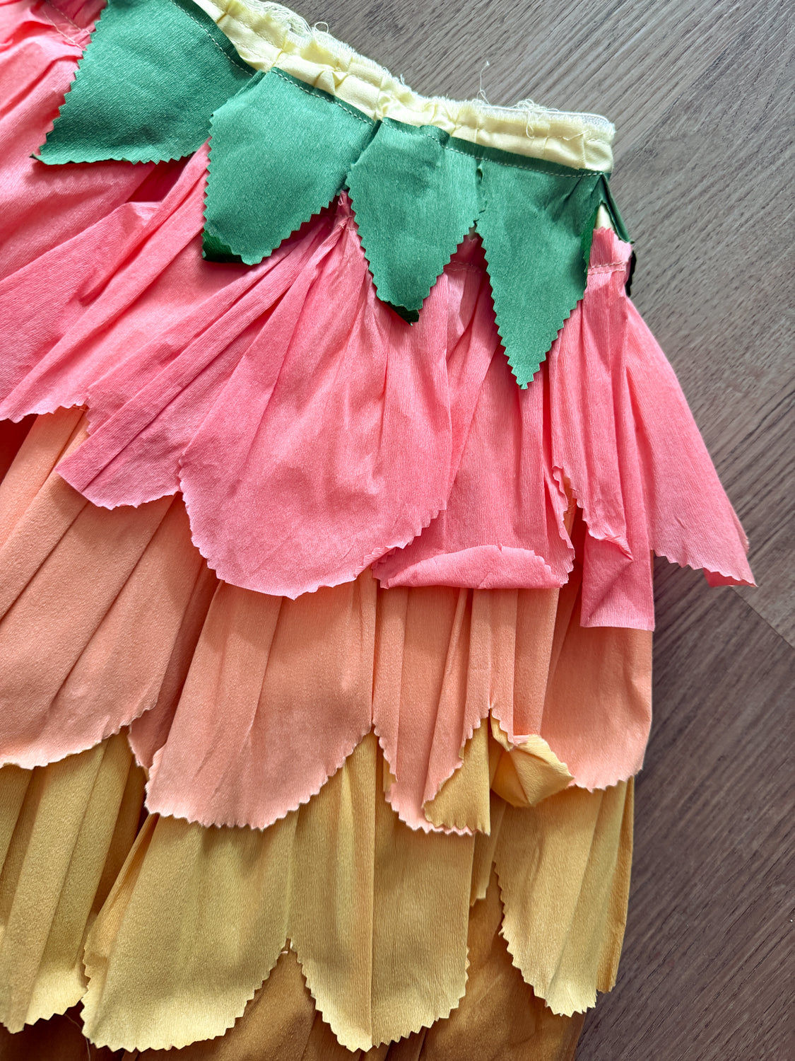 1960s Vintage Victoria's Crepe Paper Custom Flower Costume with Documentation