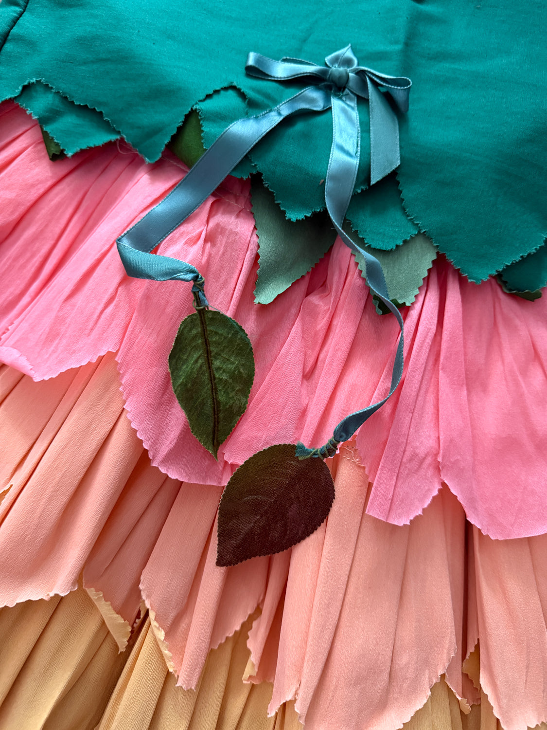 1960s Vintage Victoria's Crepe Paper Custom Flower Costume with Documentation