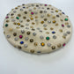 1960s Vintage Bedazzled Gems Cream Wool Beret
