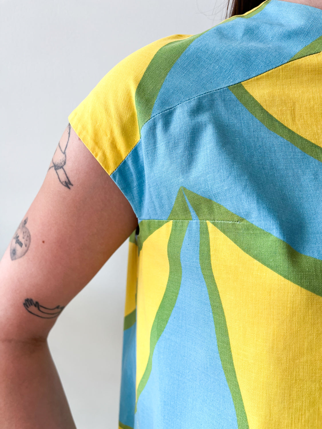 1960s Vintage Marimekko Suomi Finland Zip Front Mod Shift A-Line Laine (Waves) Annika Rimala Dress