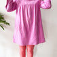 1960s Vintage Marimekko Suomi Finland Purple Pink Two Tone Piccolo Stripe Dress