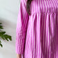 1960s Vintage Marimekko Suomi Finland Purple Pink Two Tone Piccolo Stripe Dress