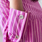 1960s Vintage Marimekko Suomi Finland Purple Pink Two Tone Piccolo Stripe Dress
