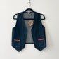1970s Vintage Western Style Denim Open 2 Pocket Vest