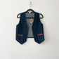 1970s Vintage Western Style Denim Open 2 Pocket Vest