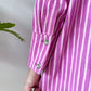 1960s Vintage Marimekko Suomi Finland Purple Pink Two Tone Piccolo Stripe Dress