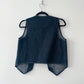 1970s Vintage Western Style Denim Open 2 Pocket Vest