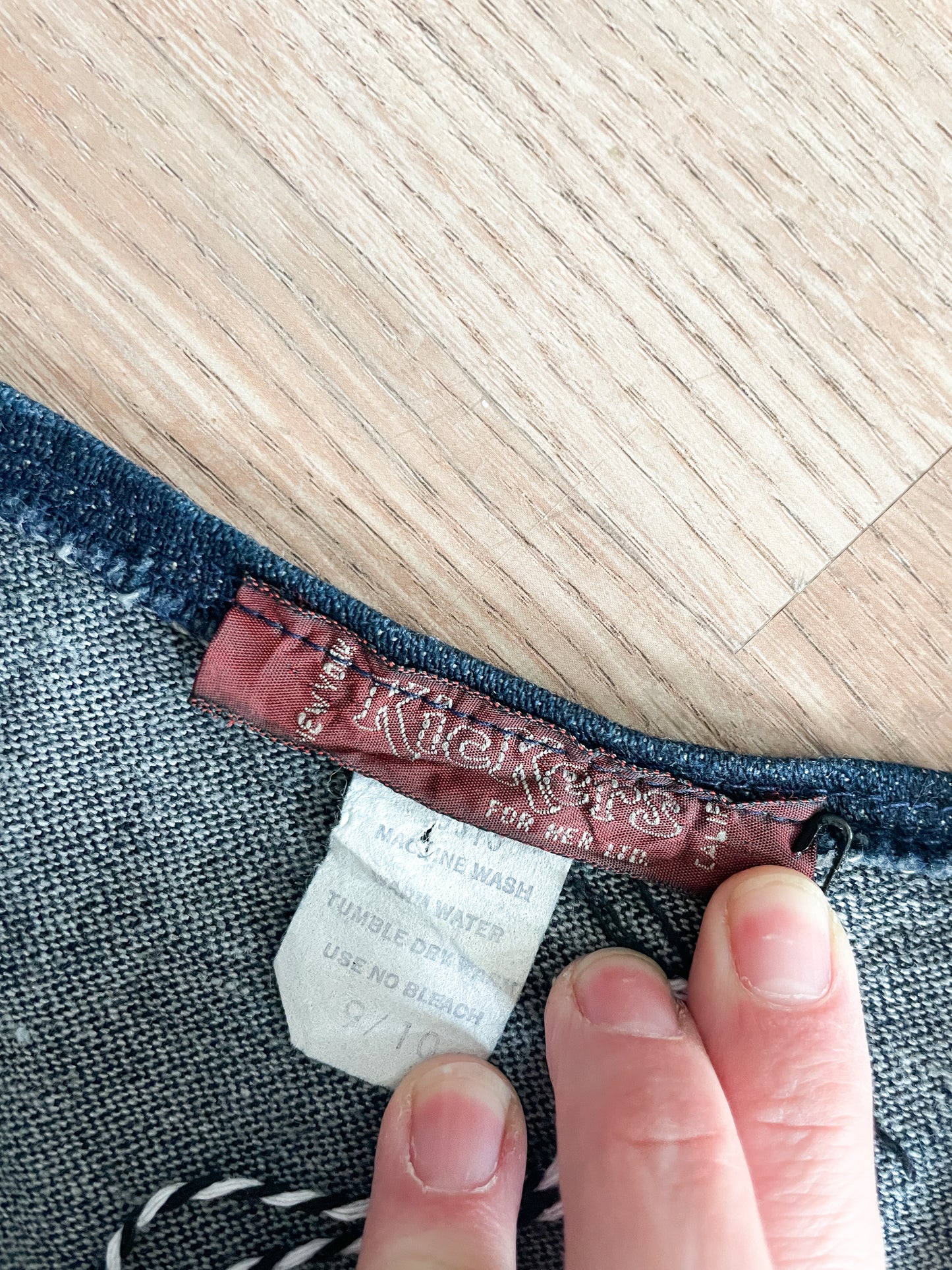 1970s Vintage Western Style Denim Open 2 Pocket Vest