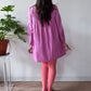 1960s Vintage Marimekko Suomi Finland Purple Pink Two Tone Piccolo Stripe Dress