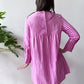 1960s Vintage Marimekko Suomi Finland Purple Pink Two Tone Piccolo Stripe Dress