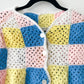 1970s Vintage Adorable Pastel Granny Square Cape